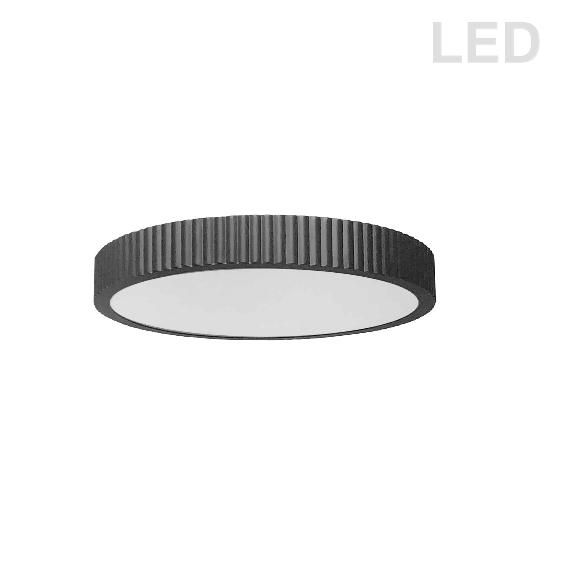 Dainolite 30W LED Flush mount, Matte Black with White Acrylic Diffuser - Renoz