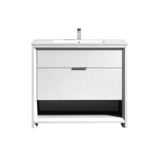 Vanité de salle de bain moderne Kube Bath Nudo 40″