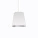 Dainolite Medium 1 Light Tapered Drum Pendant with White on Silver Shade - Renoz