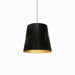 Dainolite Medium 1 Light Tapered Drum Pendant with Black on Gold Shade - Renoz