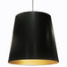 Dainolite 1 Light Tapered Drum Pendant with Black on Gold Shade - Renoz