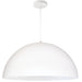 Dainolite 1 Light Incandescent Large Dome Pendant, Matte White - Renoz