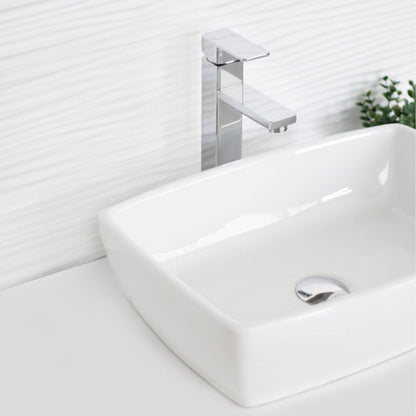 Stylish Contempo 19" x 13.38" Rectangular Vessel Bathroom Sink P-220 - Renoz