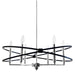 Dainolite 6-Light Incandescent Chandelier in Polished Chrome and Matte Black Finish - Renoz