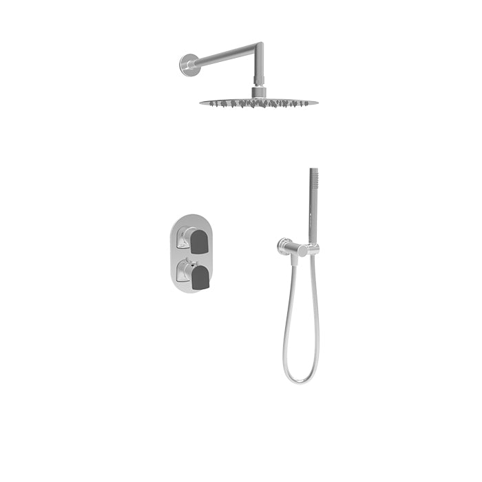 Ensemble de douche thermostatique complet à pression équilibrée Baril (ACCENT B56 4296)