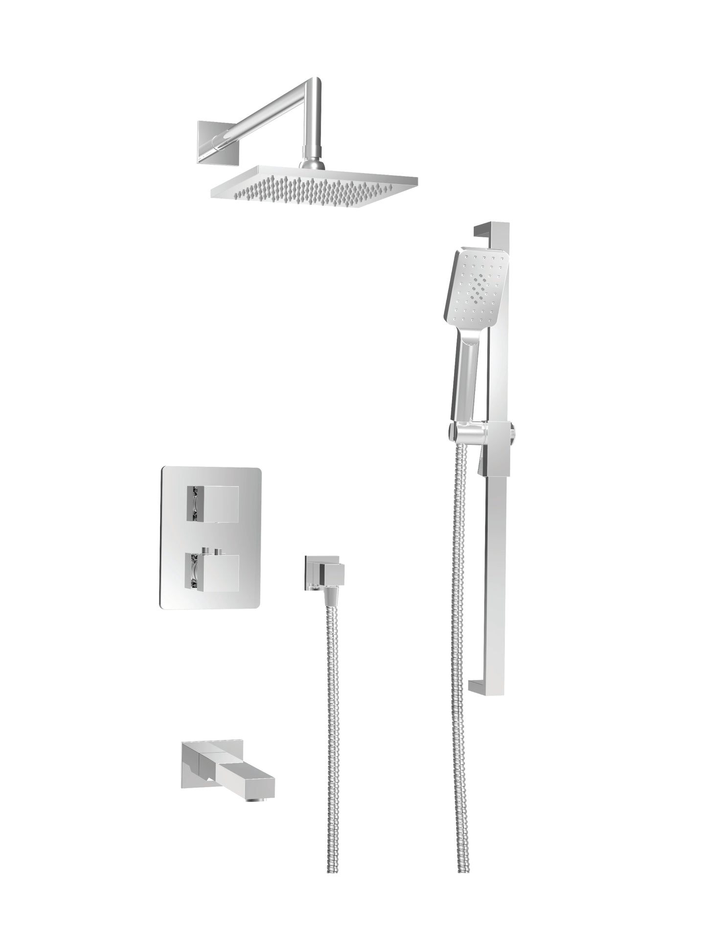 Ensemble de douche thermostatique complet à pression équilibrée Baril (REC B05 4305)