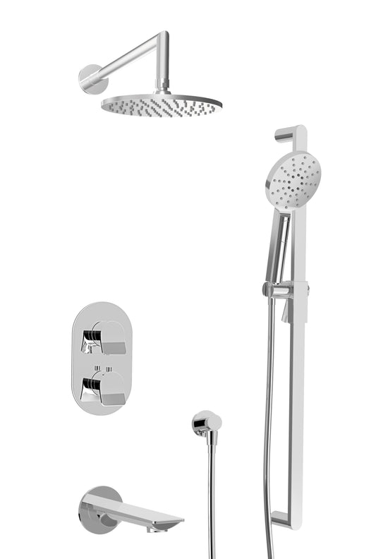 Ensemble de douche thermostatique complet à pression équilibrée Baril (PROFIL B46)