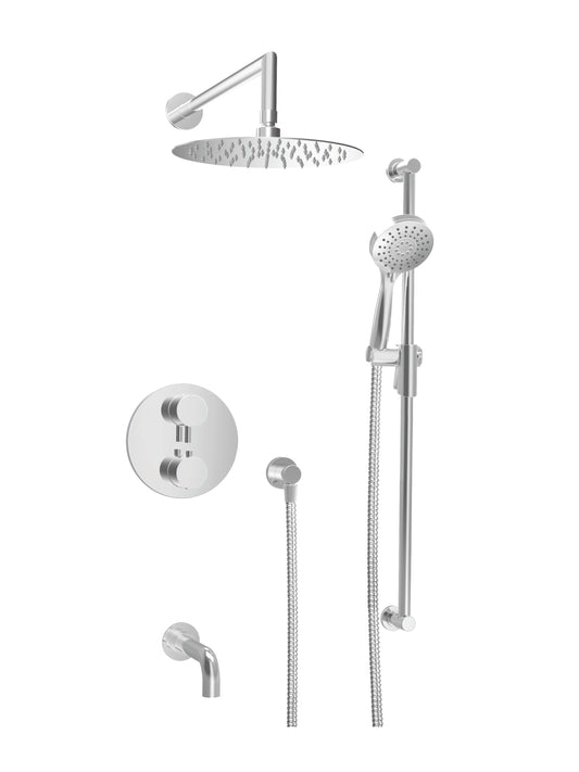 Ensemble complet de douche thermostatique à pression équilibrée Baril (ZIP B66 4316)