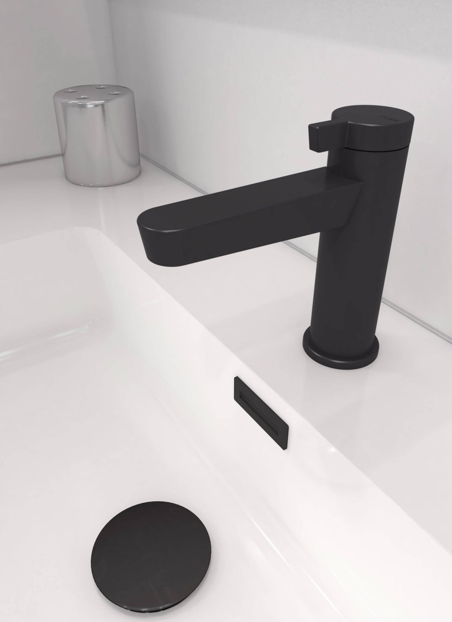 Rubi Abyss Single-lever Bassin Faucet Without Drain- Black - Renoz