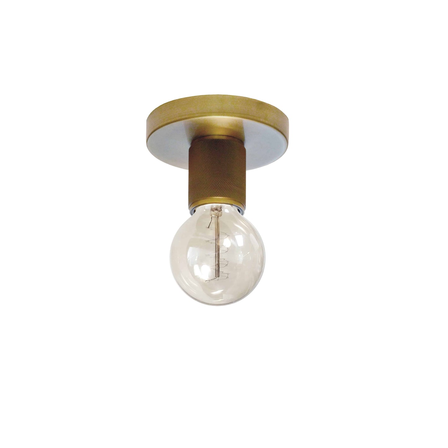 Dainolite 1 Light Incandescent Flush Mount, Aged Brass 4.75 inch - Renoz