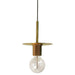 Dainolite 1 Light Incandescent Pendant, Aged Brass 8 inch - Renoz