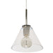 Dainolite 1 Light Incandescent Pendant, Polished Chrome with Clear Glass - Renoz