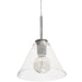 Dainolite 1 Light Incandescent Pendant, Satin Chrome with Clear Glass - Renoz