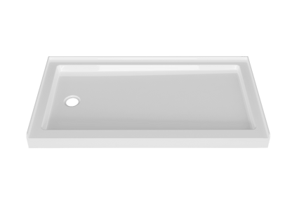 ZITTA Shower tray 60x32 BUILT IN LEFT waste white - Renoz