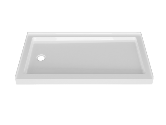 ZITTA Shower tray 60x32 BUILT IN LEFT waste white - Renoz