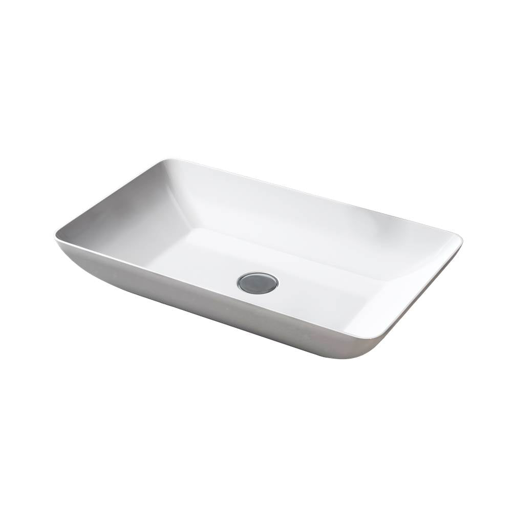 Slik Portfolio - Lavabo rectangulaire à surface solide Slik Stone