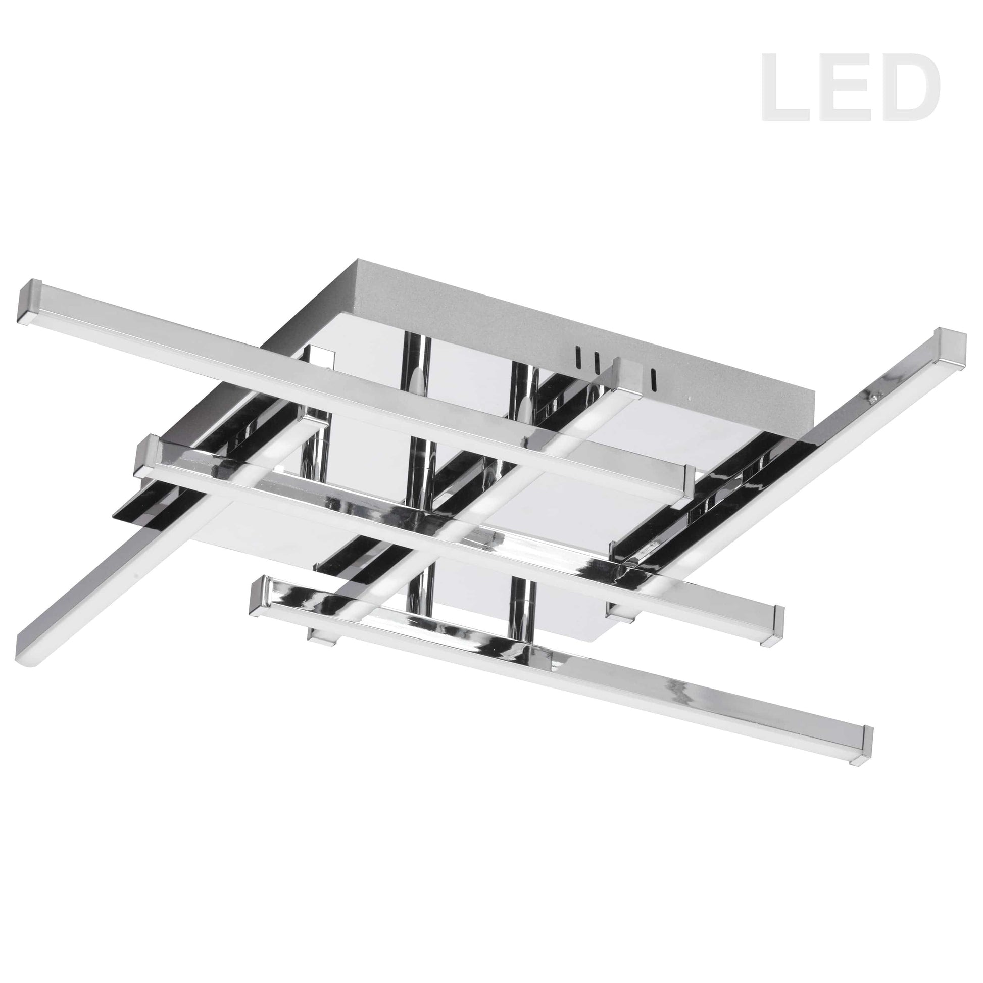 Dainolite 6 Light LED Flush Mount, Polished Chrome Finish - Renoz