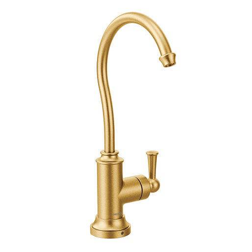 Moen Sip Traditional 11" Drinking Tap One Handle High Arc Beverage Faucet Brushed Gold - Renoz