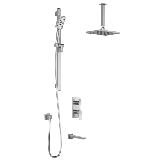 Kalia MOROKA TD3 (Valve Not Included) AQUATONIK T/P with Diverter Shower System with Vertical Ceiling Arm -Chrome - Renoz