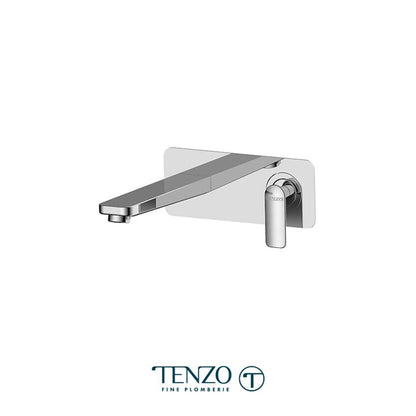 Tenzo - Robinet de lavabo mural Delano chrome avec (sans trop-plein)