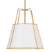 Dainolite 4 Light Trapezoid Pendant White Shade w/ White Fabric Diffuser - Renoz