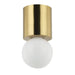 Dainolite 1 Light Aged Brass Flush Mount - Renoz