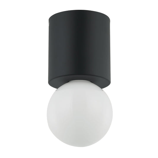 Dainolite 1 Light Matte Black Flush Mount - Renoz