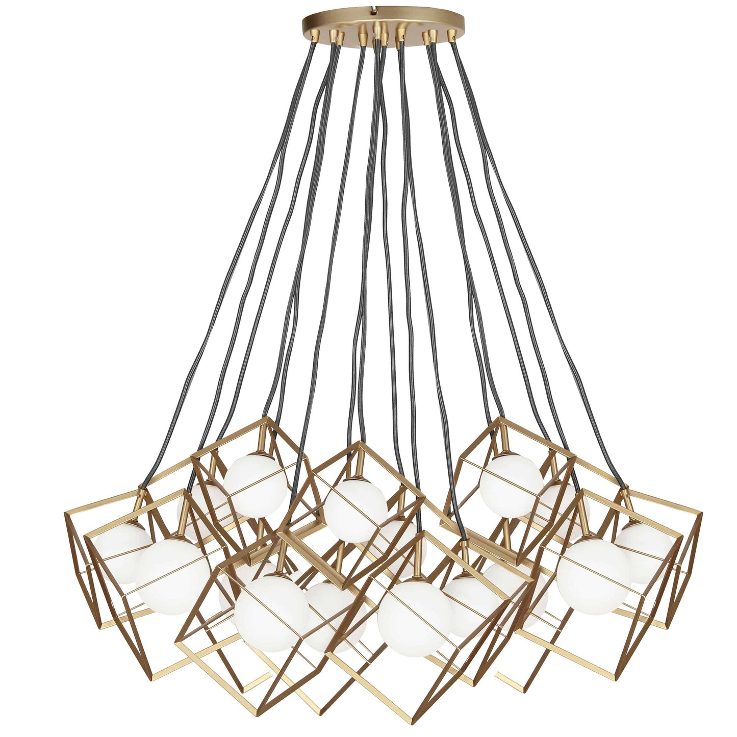 Dainolite 16 Light Halogen Pendant Gold Finish - Renoz