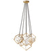 Dainolite 6 Light Halogen Pendant Gold Finish - Renoz