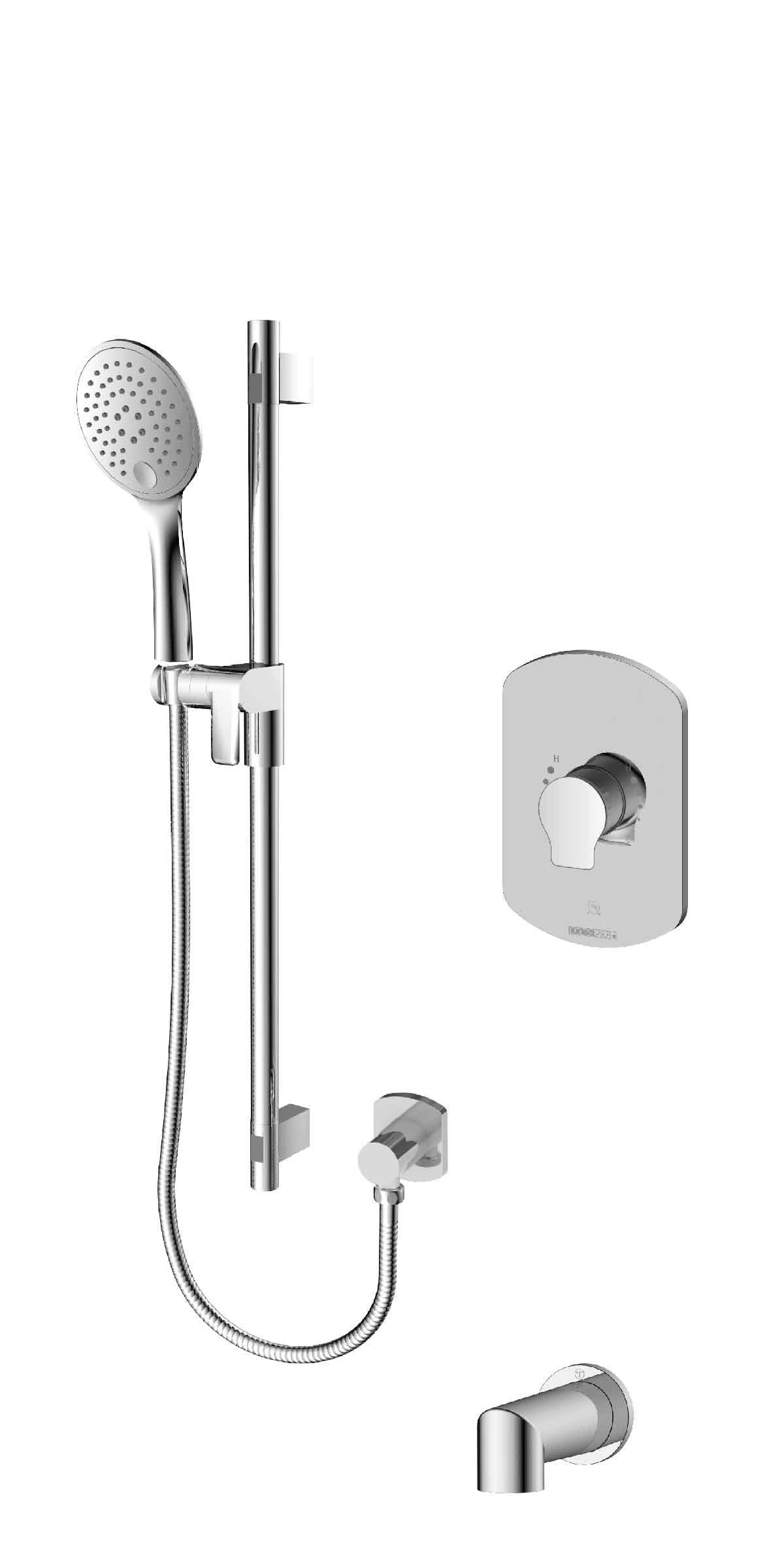 Ensemble de douche à pression équilibrée à deux fonctions Tenzo - GAPB22R-R1102-XX