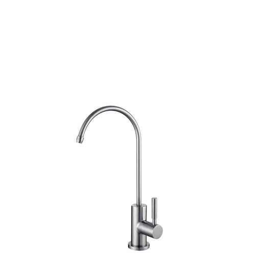 Stylish Lodi 11.25" Kitchen Drinking Water Tap Faucet, Stainless Steel Brushed Finish K-142S - Renoz