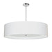 Dainolite 4 Light Polished Chrome Helena Pendant w/ White Shade and White Fabric Diffuser - Renoz