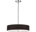 Dainolite 4 Light Incandescent Pendant Polished Chrome with Black Shade - Renoz