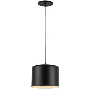 Dainolite 1 Light Incandescent Pendant, Matte Black Shade - Renoz