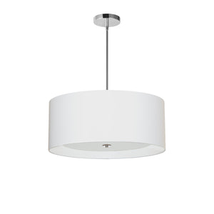 Dainolite 4 Light Helena Pendant Polished Chrome White with White Diffuser - Renoz