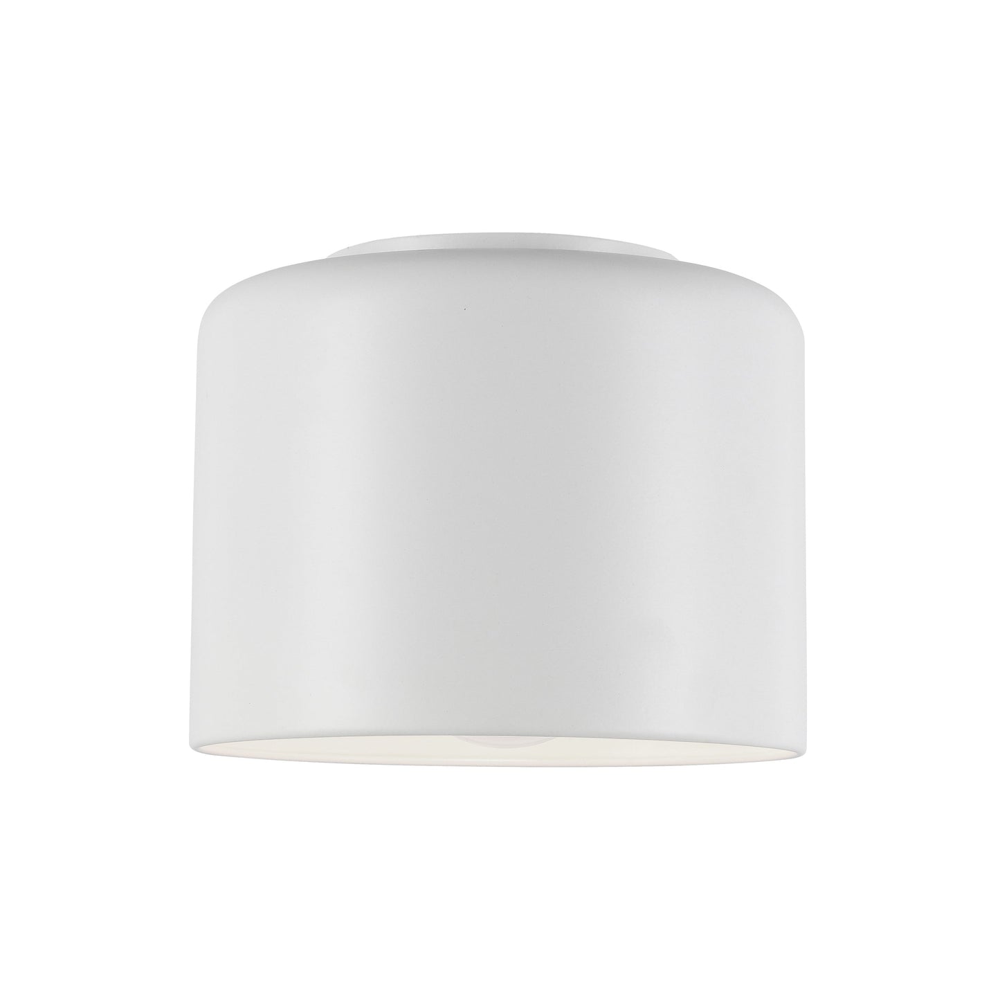 Dainolite 1 Light Incandescent Flush Mount, Matte White Shade - Renoz