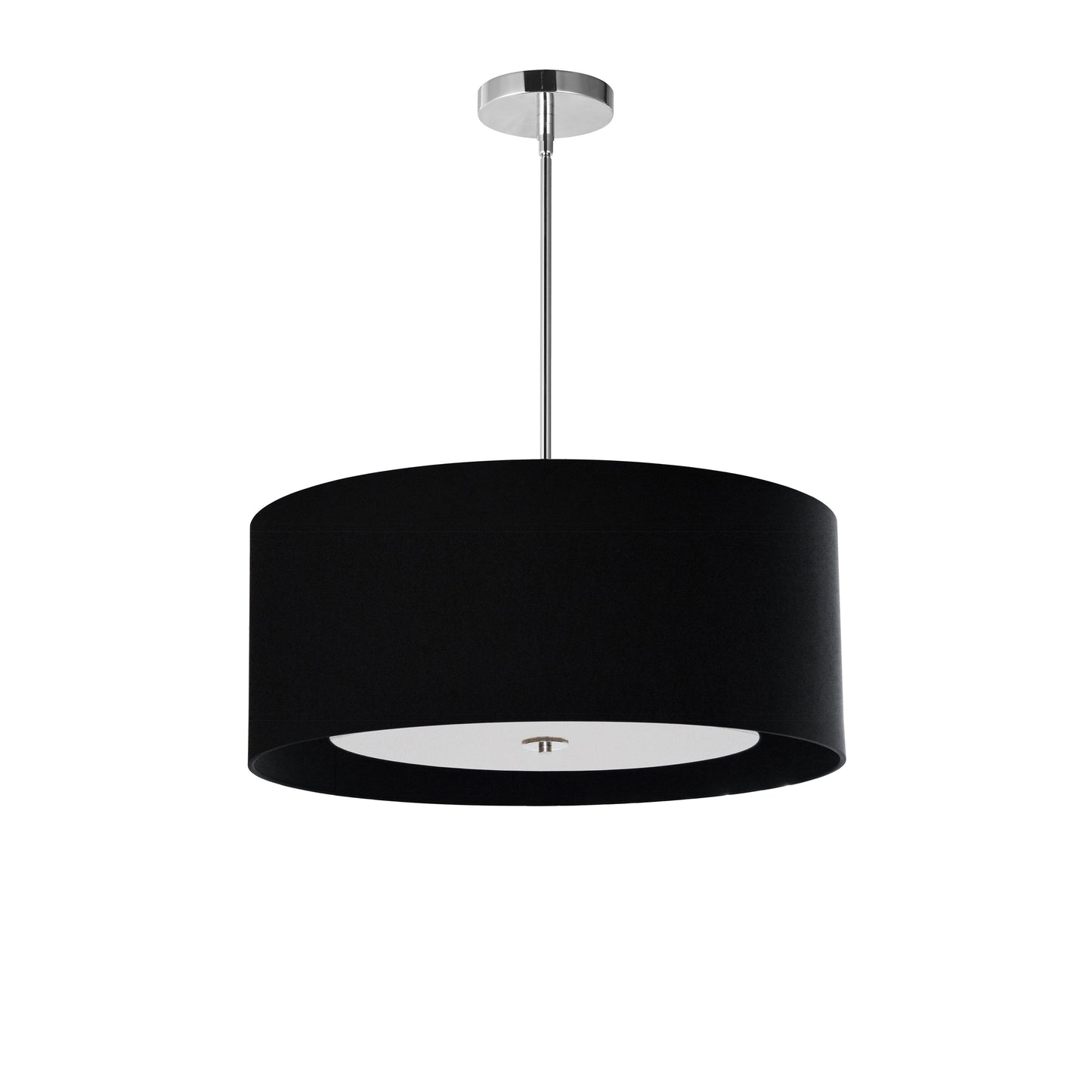 Dainolite 4 Light Helena Pendant Polished Chrome Black with White Diffuser - Renoz