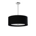 Dainolite 4 Light Helena Pendant Polished Chrome Black with White Diffuser - Renoz