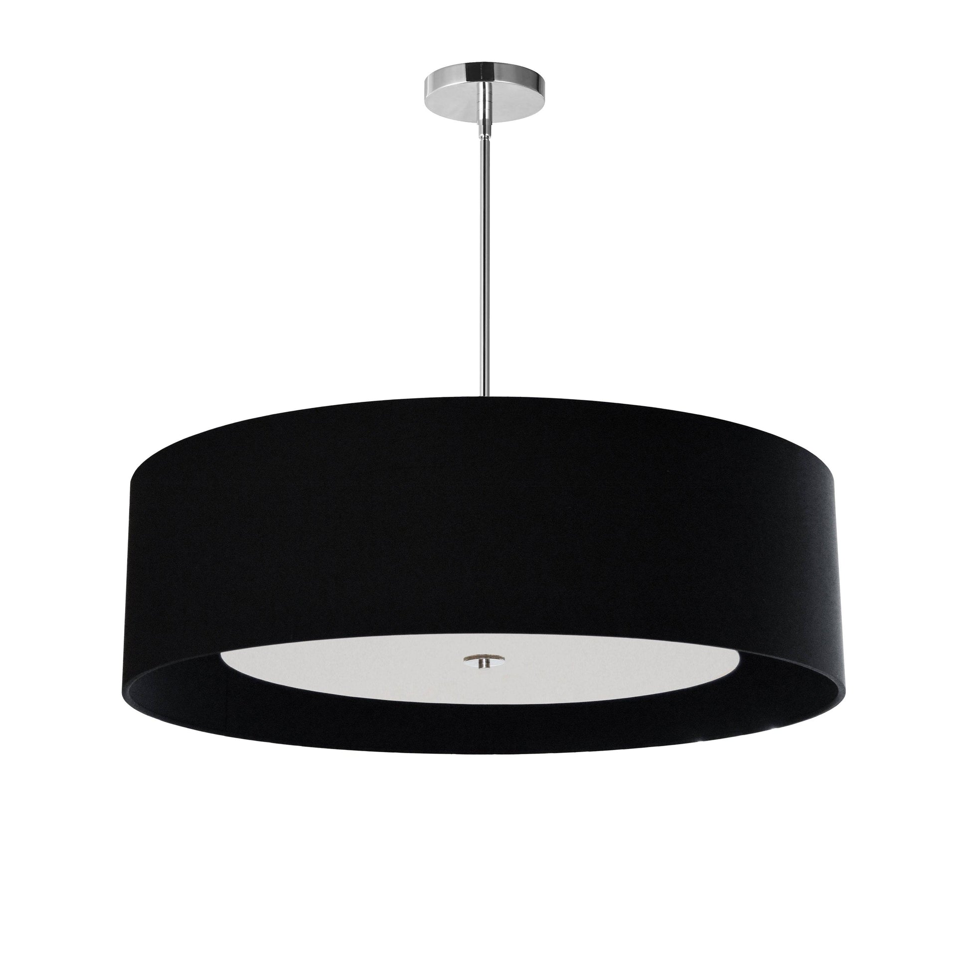 Dainolite 4 Light Helena Pendant Polished Chrome Black with White Diffuser - Renoz