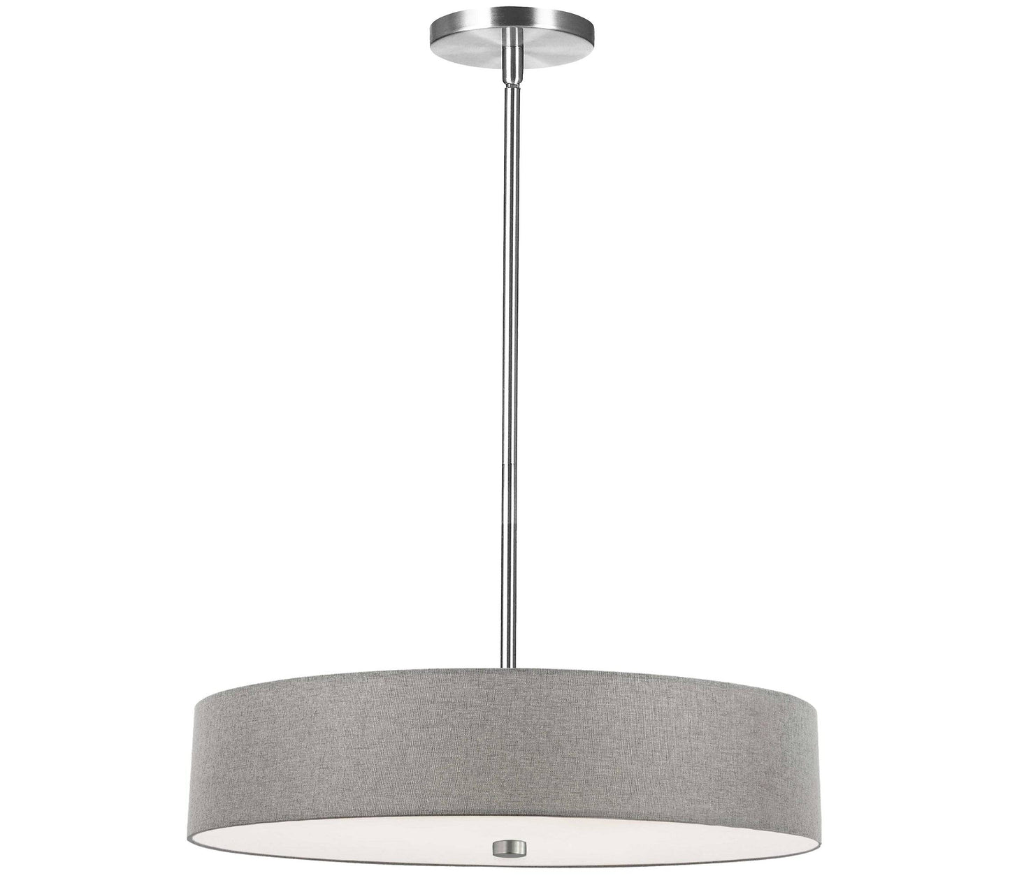 Dainolite 4 Light Incandescent Pendant Polished Chrome with Grey Shade - Renoz