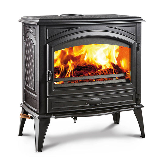 Poêle à bois Sierra Flame Lynwood W-76 avec porte en fonte, finition de couleur noire