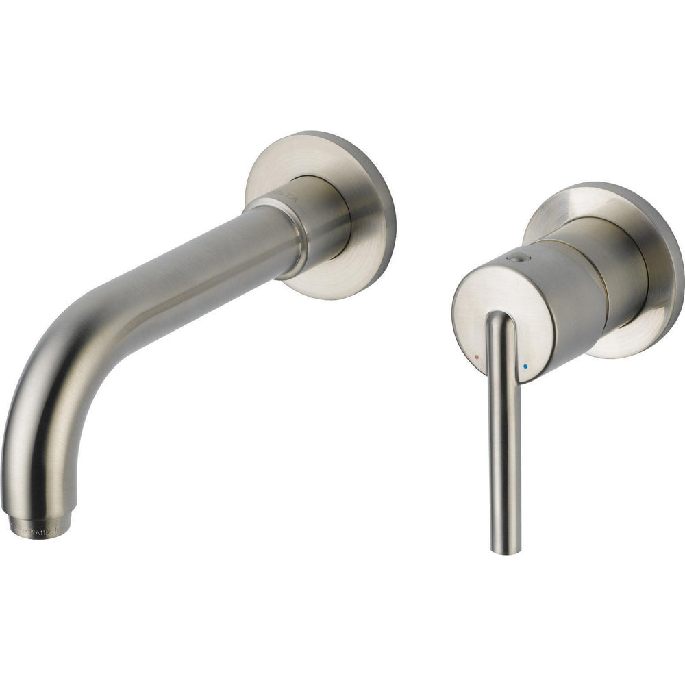 Delta TRINSIC Single Handle Wall Mount Bathroom Faucet Trim -Stainless Steel (Valves Sold Separately)