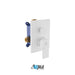 Kube Bath Aqua Piazza 3-way Rough-in Valve W/ Cover Plate, Handle and Diverter – White - Renoz