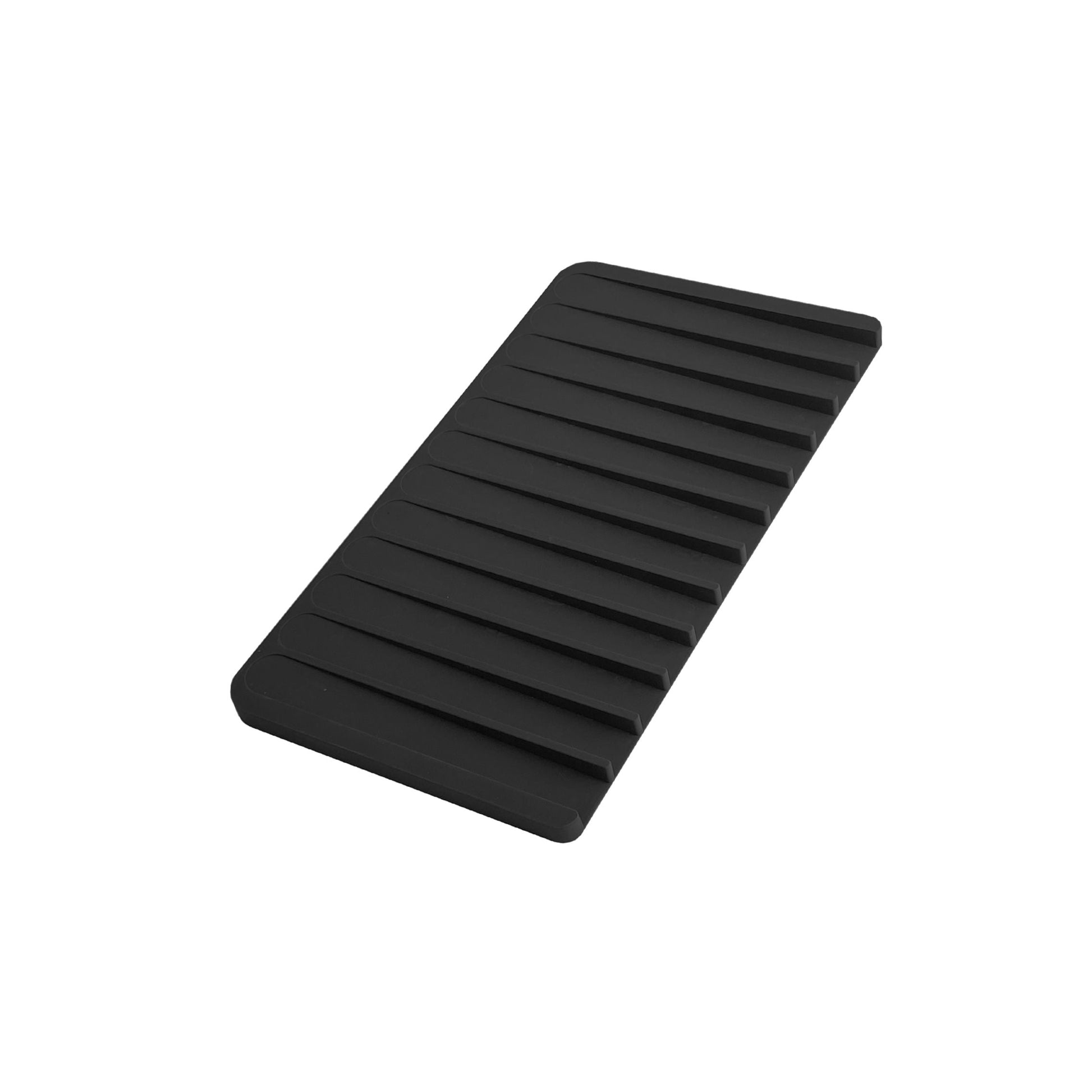 Stylish Silicone Drying Mat and Trivet, Black - Renoz