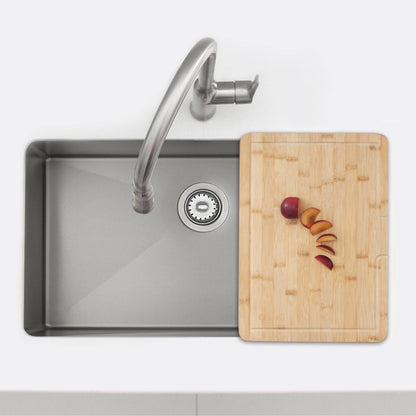 Stylish Agate 30" x 18" Graphite Single Bowl Undermount Stainless Steel Kitchen Sink S-711XN - Renoz