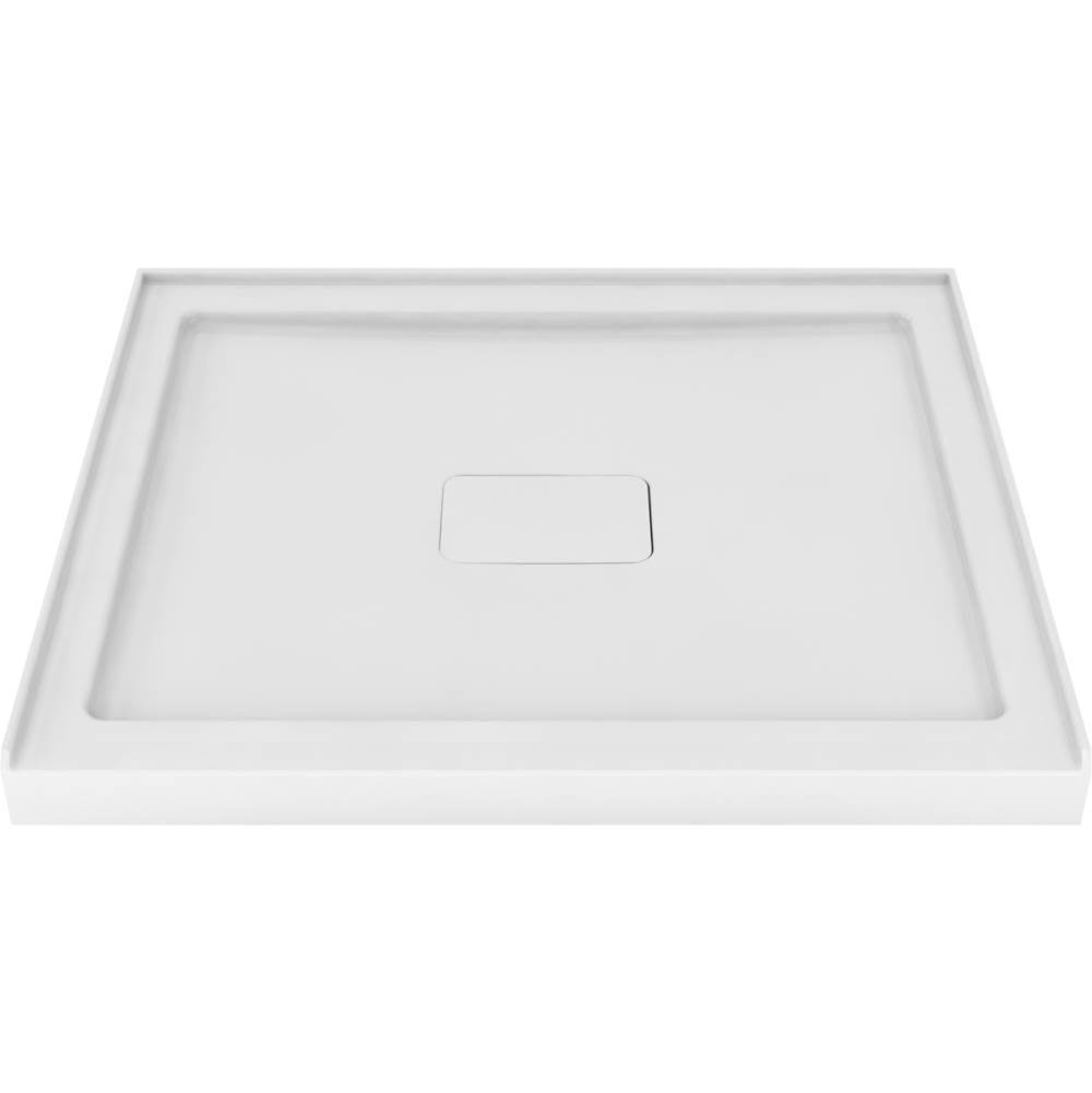 Zitta Shower Tray Rectangle Left Flange 42" x 36" Shower Base White - Renoz