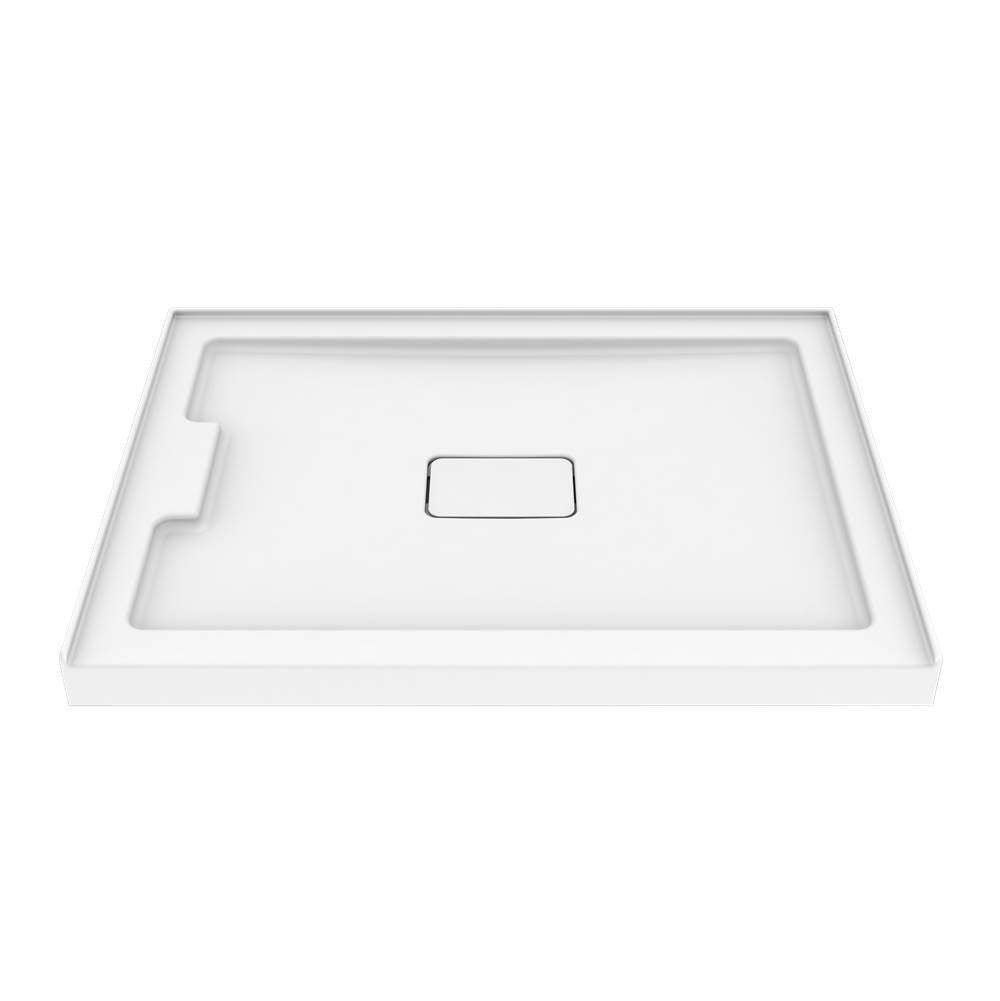 ZITTA Shower tray column left flange 48x36 white - Renoz