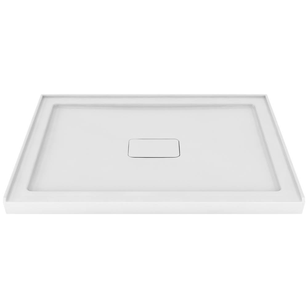 Zitta Shower Tray Rectangle Built in 48" x 36" Shower Base White - Renoz