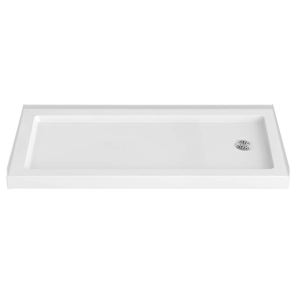 ZITTA Shower tray 60x32 BUILT IN RIGHT waste white - Renoz