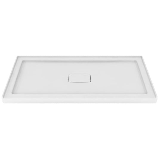 Zitta Shower Tray Rectangle Right Flange 60" x 32" Shower Base White - Renoz